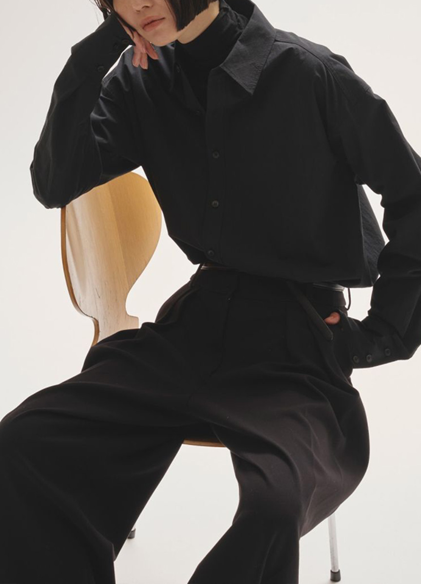 簡約質感長版襯衫